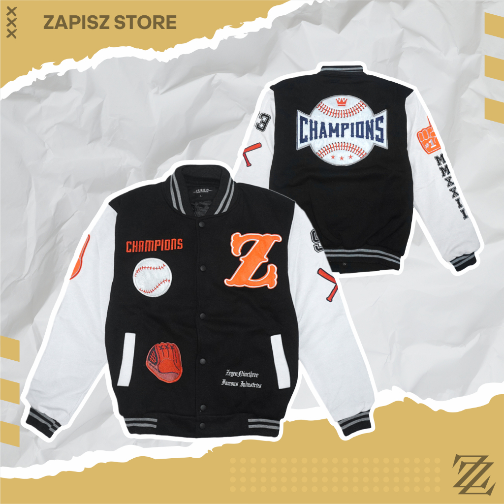 Jaket Varsity Baseball Original Full Bordir Bomber Varsity Original Premium
