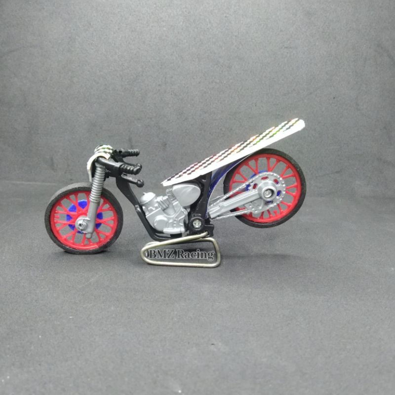 Motor Drag Miniatur Mainan Keren Modifan+Stndr Tenga