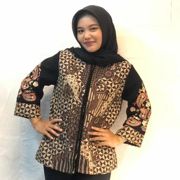 Blouse Bordir Batik Atasan Wanita Terbaru Model Modern Terlaris Exclusive Baju Batik