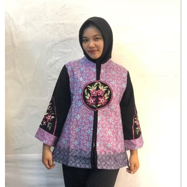 Blouse Batik Bordir Baju Wanita Atasan Terbaru Hits Model Modern Exclusive