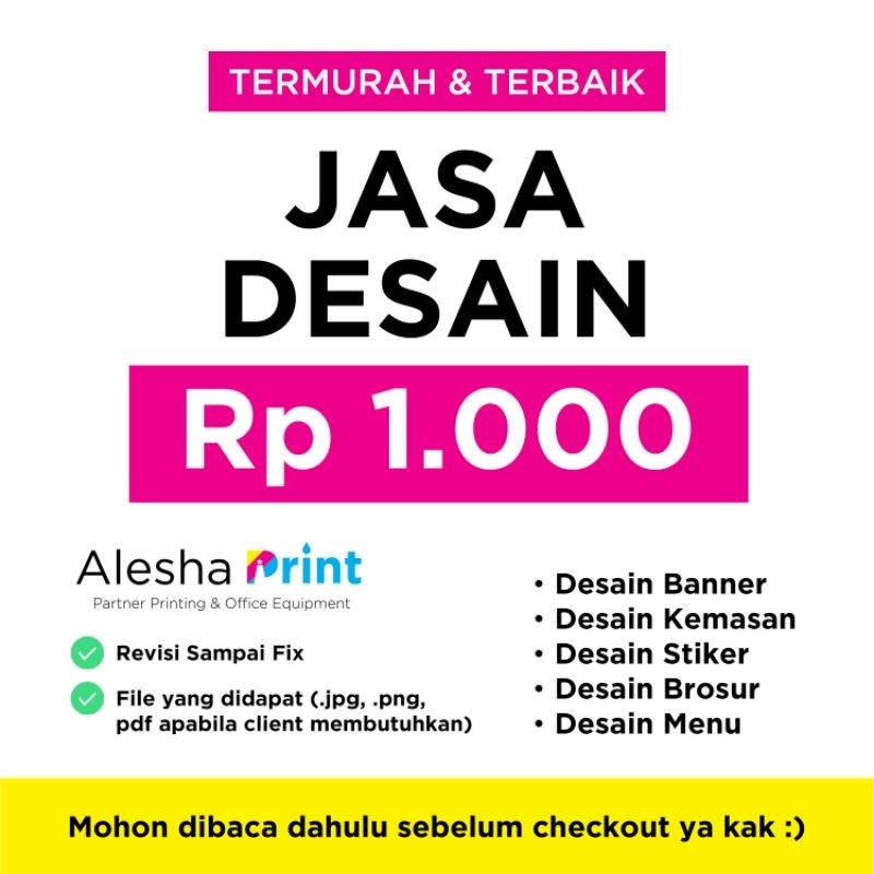 Jasa Desain Murah, Desain Brosur, Desain Stiker, Desain Banner