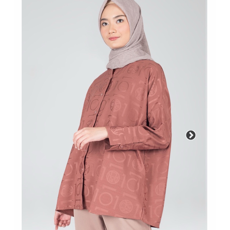 preloved riana top ria miranda warna tarracota, choco