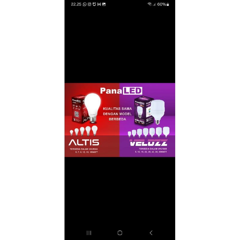 Lampu LED panaled altis