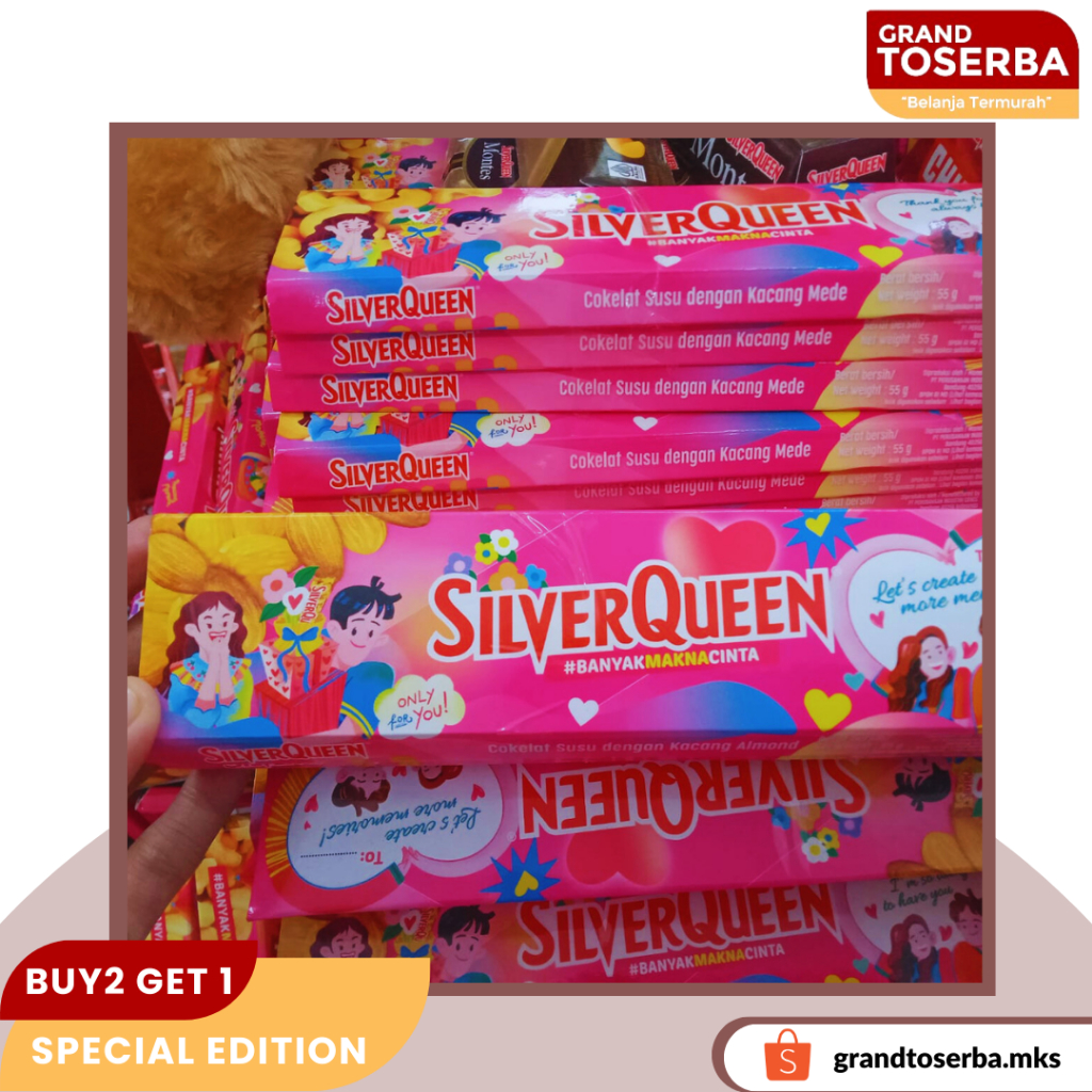 

BELI 2 GRATIS 1 SILVERQUEEN 58G SPECIAL EDTION - STOK TERBATAS