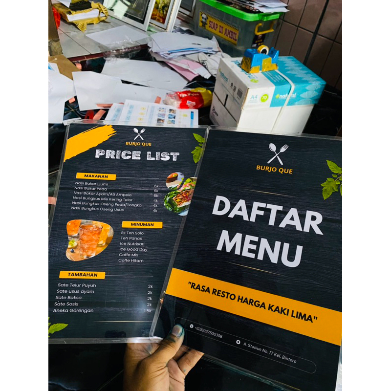 

CETAK MENU LAMINATING