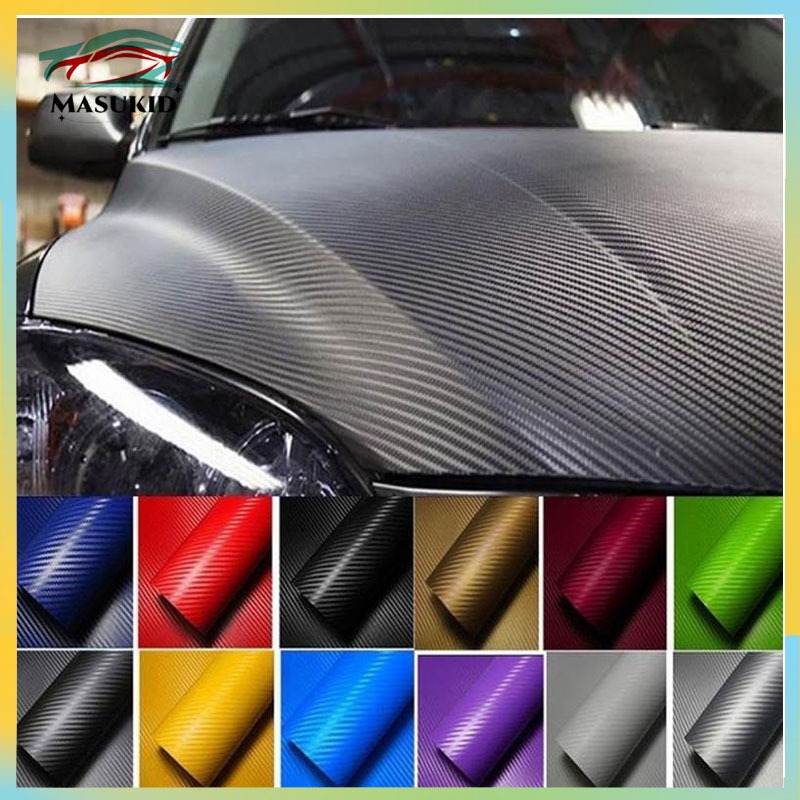 Stiker Skotlet Motor Mobil Skotlet hitam doff carbon Sticker mobil Lebar 50 152 cm