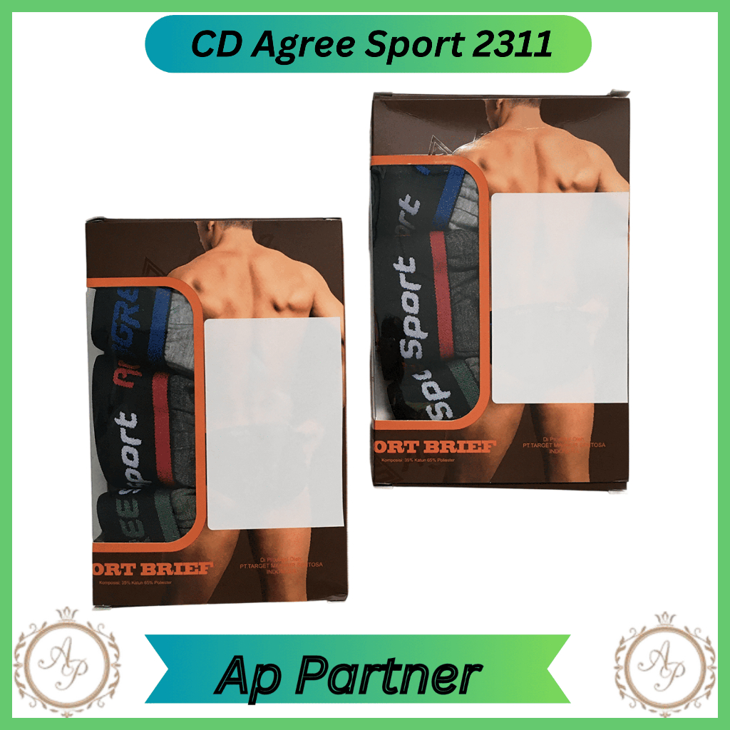 Grosir 6 Pcs Celana Dalam Pria Agree Sport Art 2311 Katun Adem | Celana Dalem Cowok Premium Nyaman