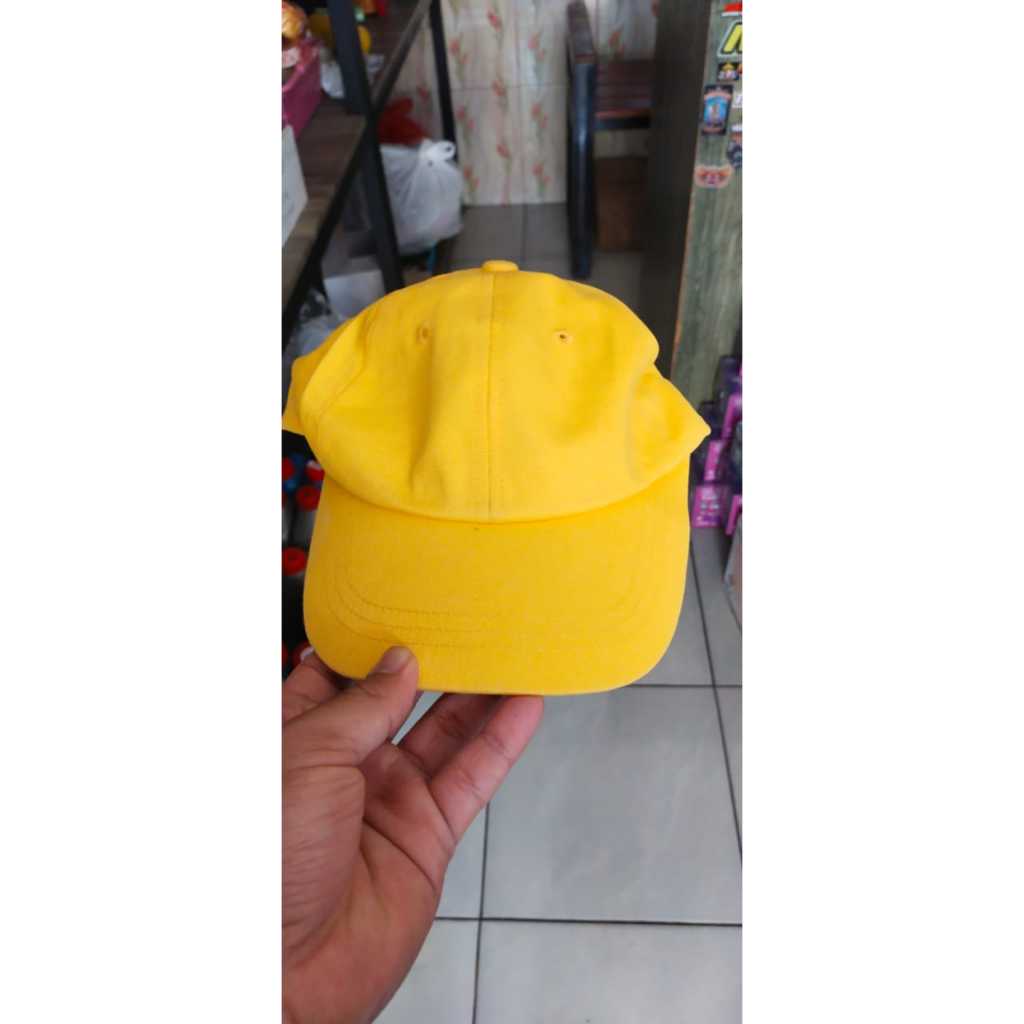 TOPI SECOND KUNING POLOS