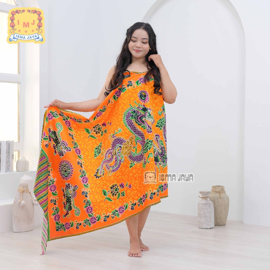 ISMAJAYA - Selendang Batik Maskot Liong Kuning