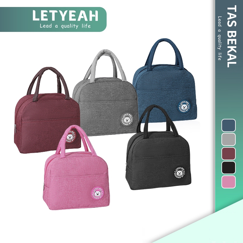 LetYeah Lunch box cooler bag/makan bento tas bekal portable