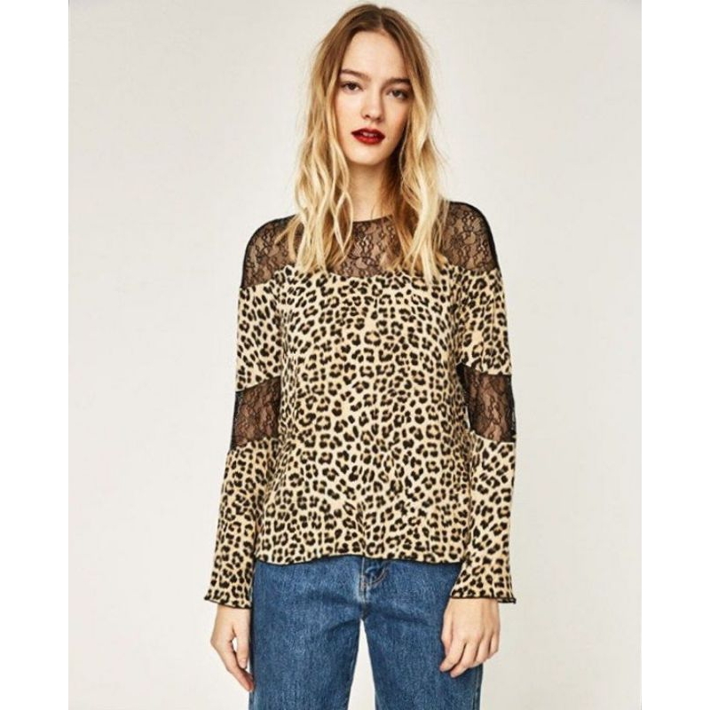 Blouse leopard women wanita atasan motif macan