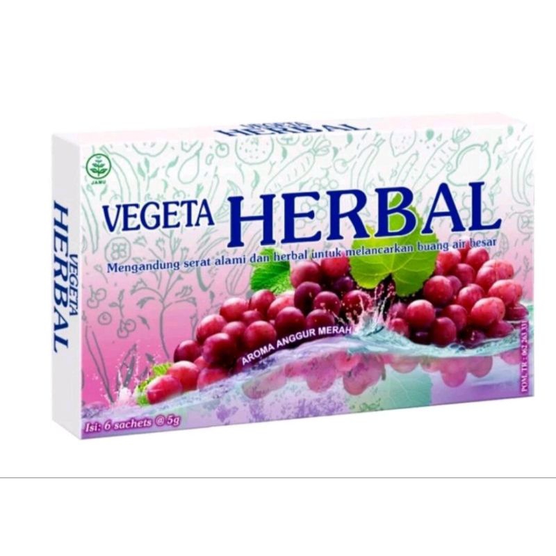 

vegeta vegetta herbal isi 6 sachet rasa dan aroma anggur merah