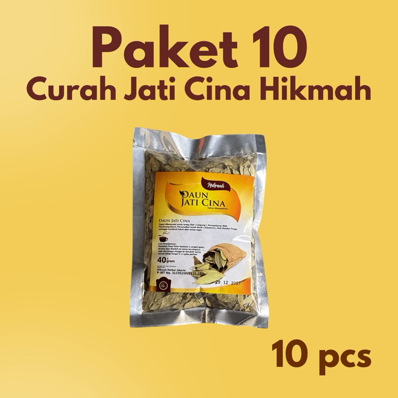 

[ PAKET 10 Pcs ] Teh Peluntur Lemak / Daun Jati Cina Teh Pelangsing