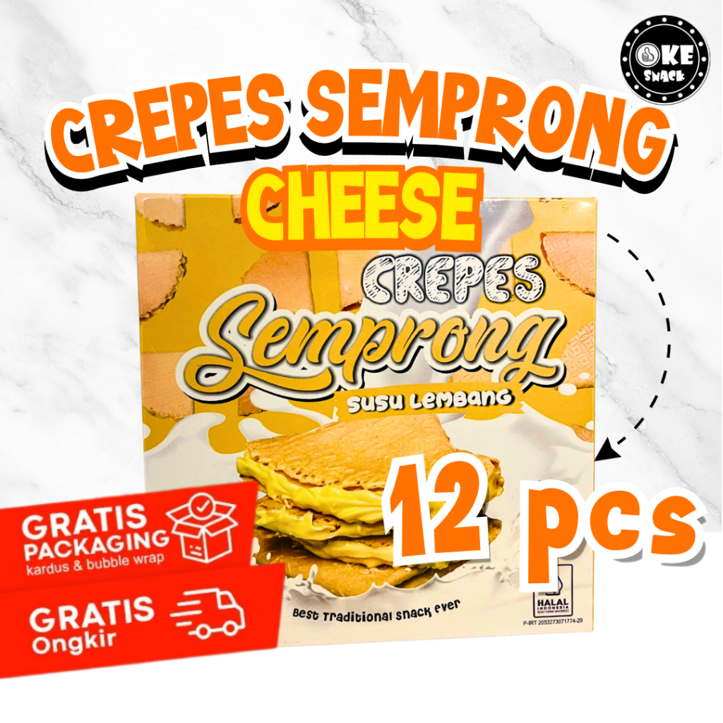 

ADY78 Crepes Semprong Crispy Crunchy Aneka Rasa Coklat Tiramisu Susu Taro Greentea Keju Strawberry