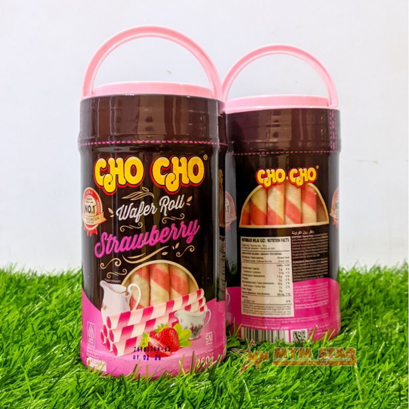 

Cho Cho Exclusive Wafer Roll Strawberry Toples 260g