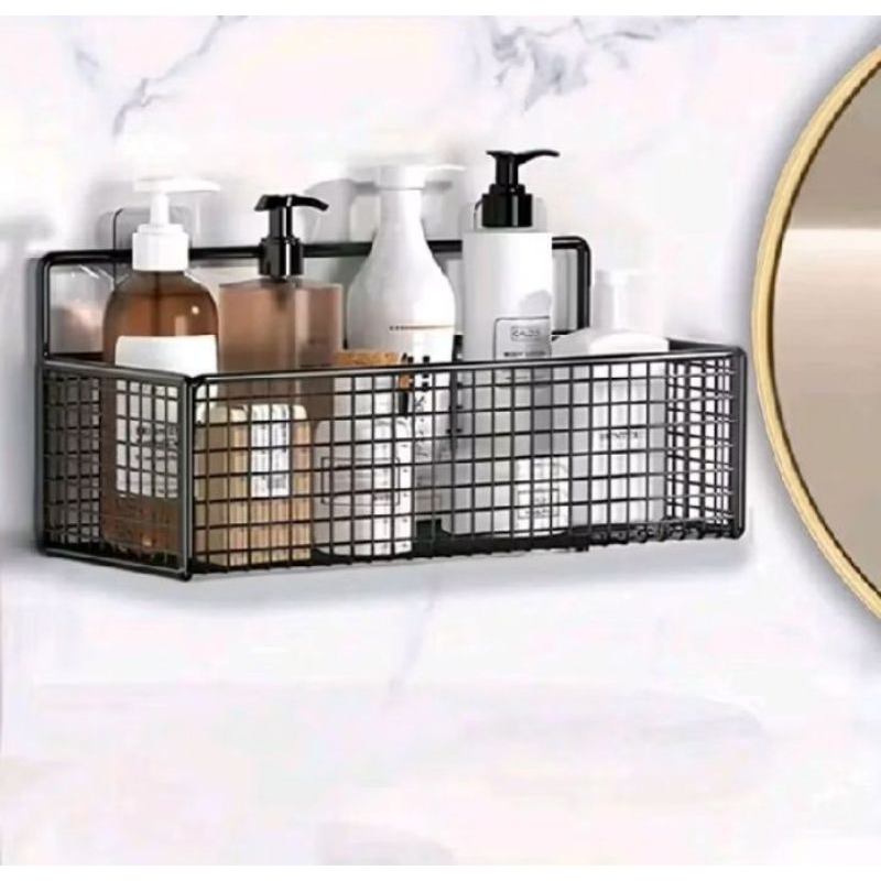 Rak Keranjang Besi Kamar Mandi,Rak Keranjang Besi Dapur,Rak Keranjang Serba Guna Besi Anti Karat Rak