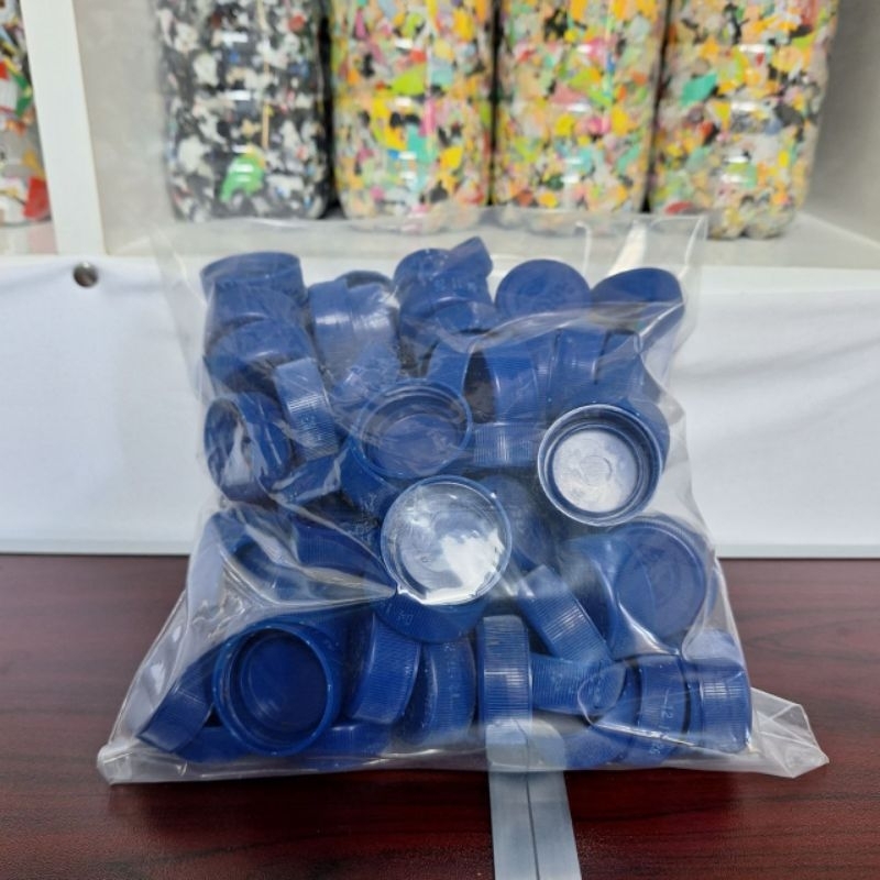 100pcs Tutup Botol Plastik Aqua Bekas Bersih
