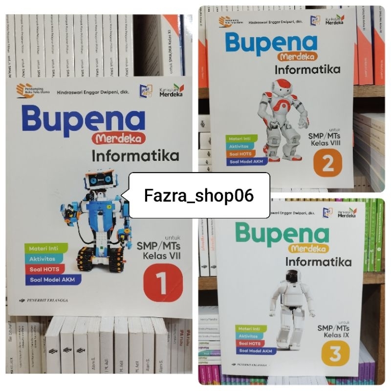 NEW & ORI Buku Bupena Informatika TIK smp mts kelas 1 7 VII, 2 8 VIII, 3 9 IX Kurikulum Merdeka Erla