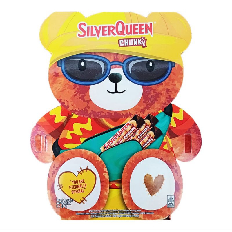 [1 Banded = 3PCS × @30 GRAM] Silverqueen Coklat Silver Queen Cokelat Edisi Valentine Kemasan Beruang
