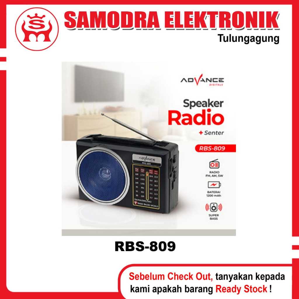 Radio Advance RBS-809 | Multi-Band Speaker Radio Portable