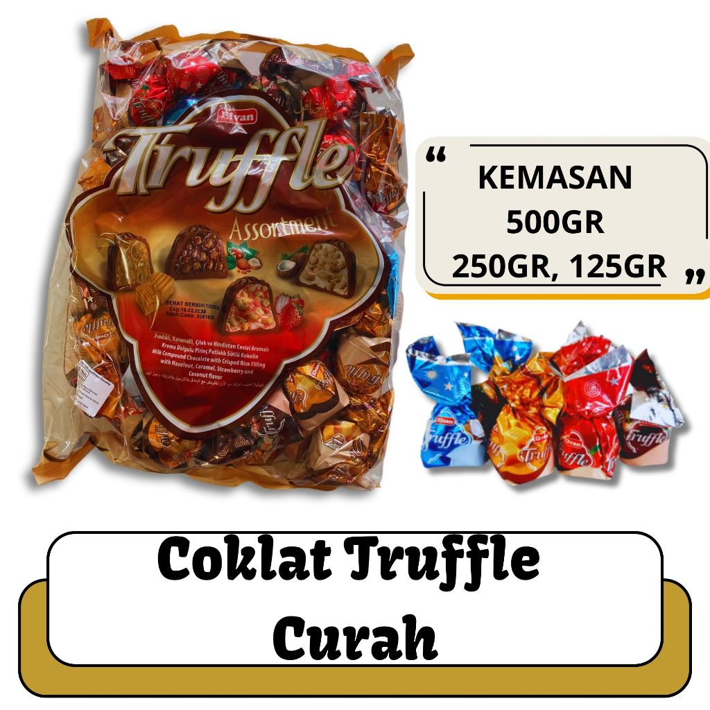 

OLEH OLEH HAJI DAN UMROH COKLAT TRUFFLE ELVAN MIX RASA I COKLAT ASAL TURKEY I COKELAT ARAB CEMILAN TIMUR TENGAH I SUDAH BPOM