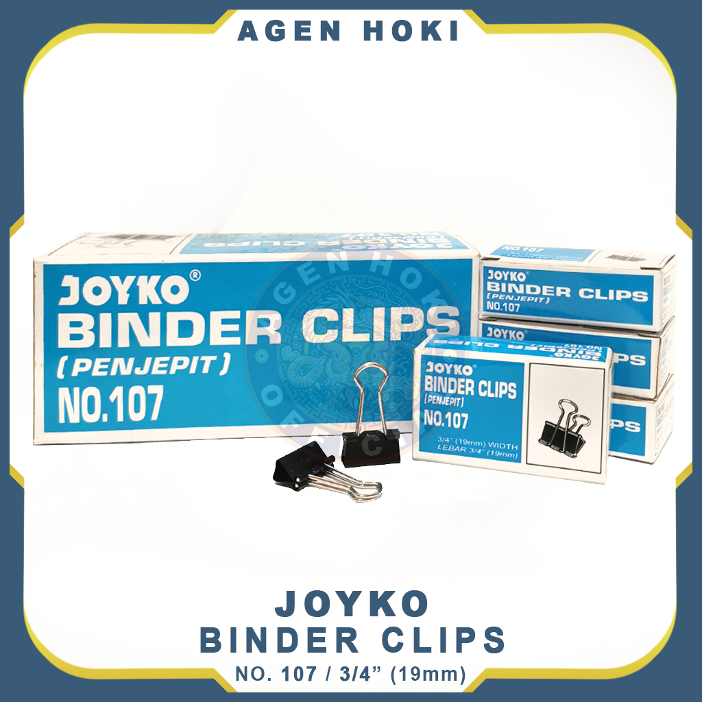 

Binder Clips Joyko No. 107 - Penjepit Kertas 1 Pack isi 12 Box