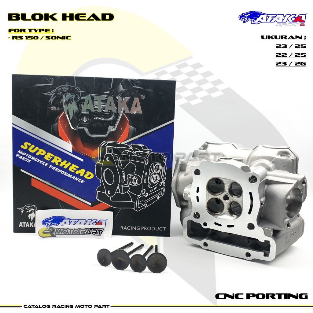 ATAKA RACING Super Head Sonic Bearing Porting CNC K56 CB150R LED CBR 150 LED Supra GTR 22/19 23/20 2