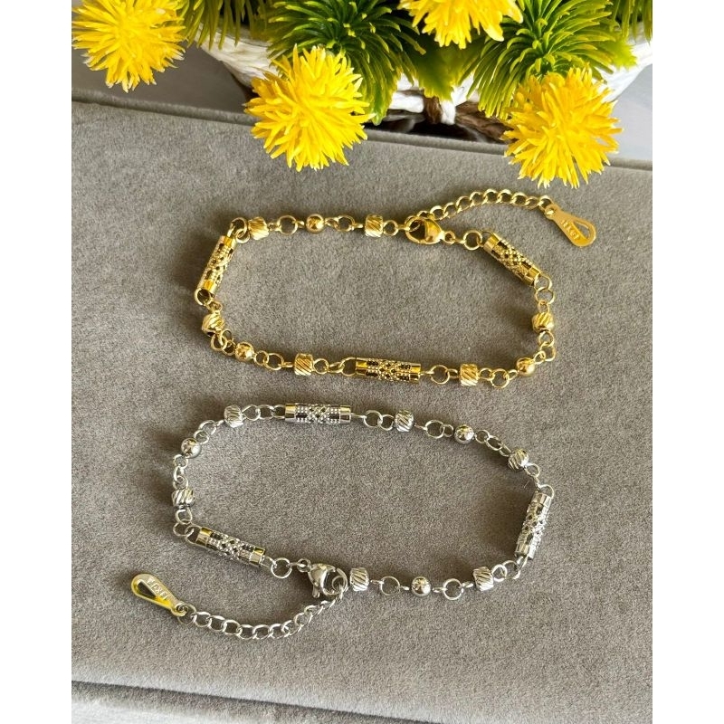 Gelang rantai titanium bambu