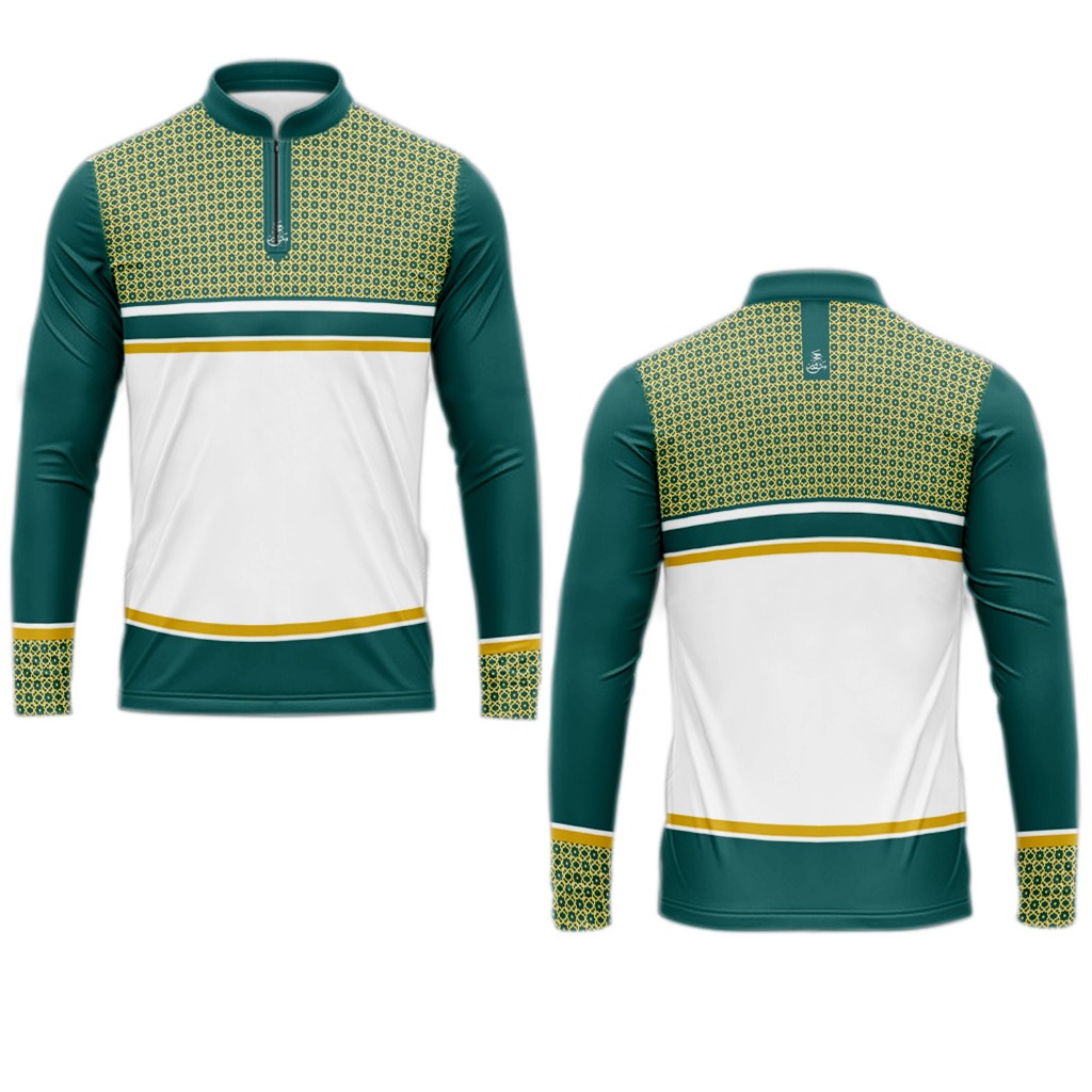 Baju koko muslim/ Hijau/Kaos pria Dewasa jersey/motif full printing/panjang&Pendek terbaru/super bag