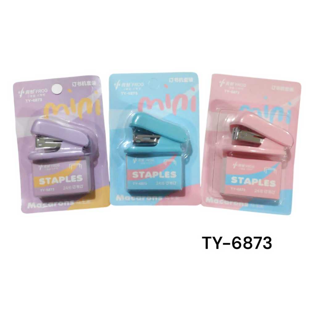 

Stapler Mini Staples 24/6 No.3 Soft Color Pastel Set + Isi