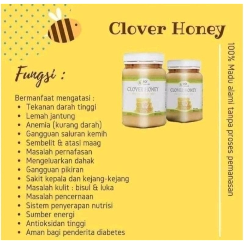 

⭐ clover honey 250 gr original produksi terbaru