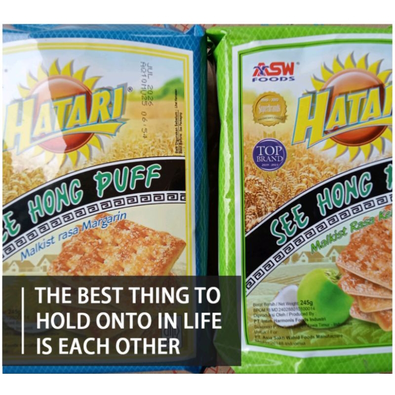 

Hattari Biscuit Cracker (1) dengan pilihan rasa Mentega & Kelapa 245 gr