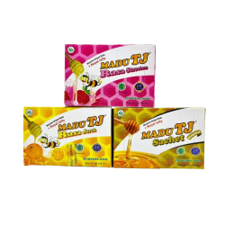 

MADU TJ BOX ISI 12 SACHET RASA JERUK,STROWBER , ORIGINAL 20 GR
