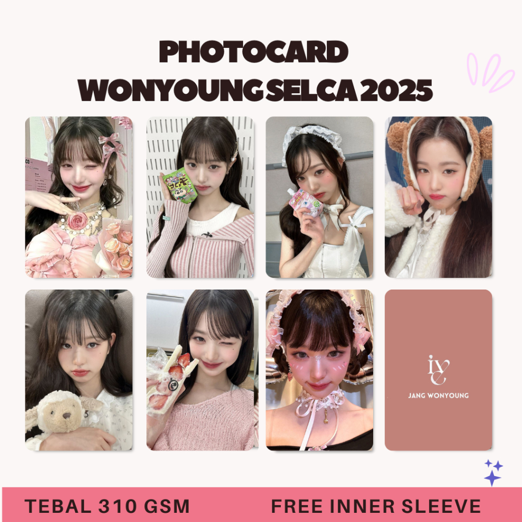 IVE Jang Wonyoung Selca Photocard 2025 Premium lomo card  Photocard Wonyoung ive