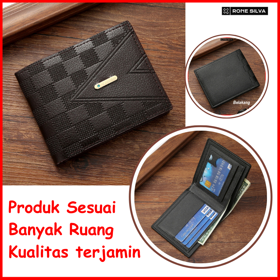 Dompet Cowok Kecil Ori Pria Kulit LipatLaki2 Banyak Slot Atm Ktp Bapak Terbaru Simpel Genggam Premiu