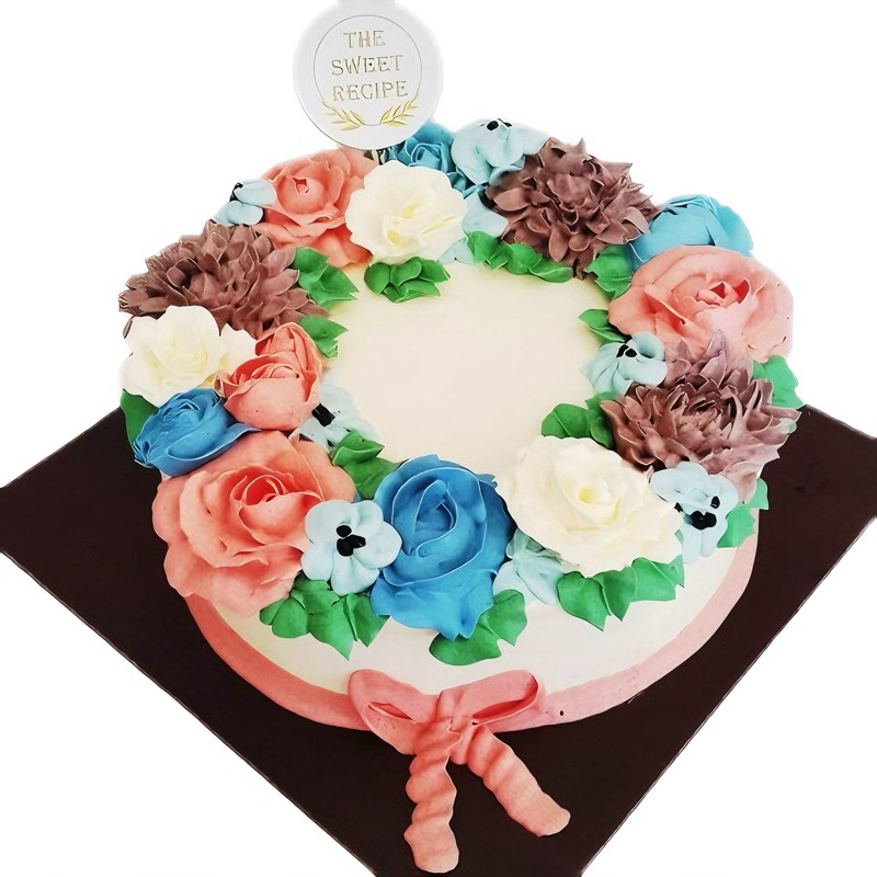 

Cake Flower Pastel Blue, Pink and White