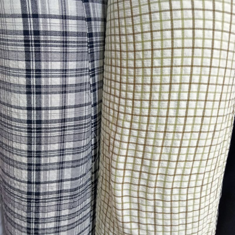 Kain - Kain Katun Motif - Kain Katun Crinkle Motif Kotak Import - Kain Katun Higt Style - Kain Meter