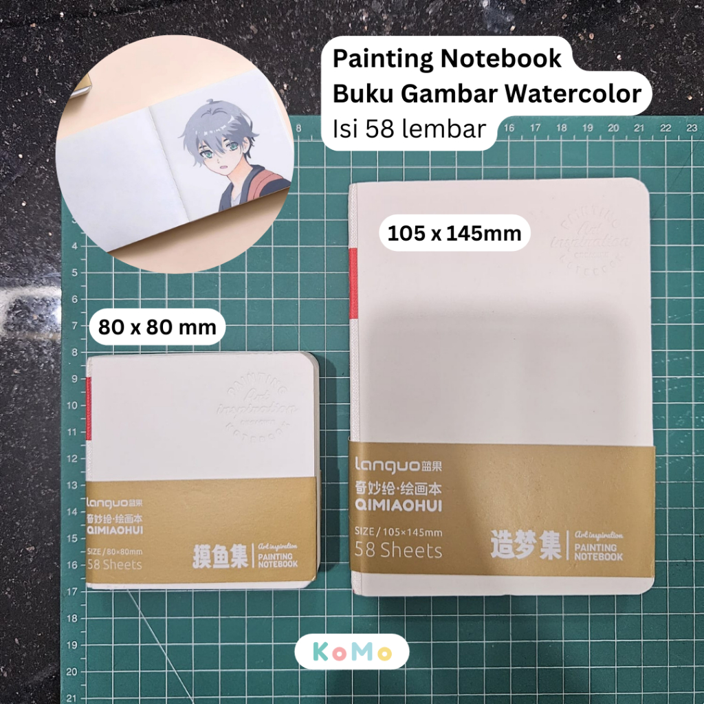 

Painting Notebook Buku Gambar Cat Air Lembaran Buku Sketsa 200gsm 58 lembar