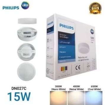Lampu Led Plafon Philips Downlight DN027C OB Bulat 15w 15 watt TimbulLampu Led Downlight Philips DN0