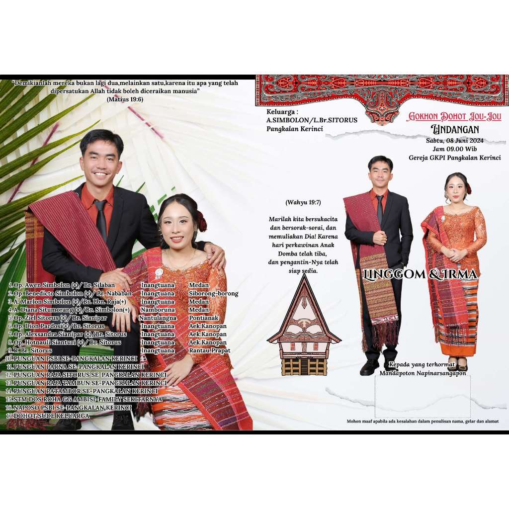 Undangan Batak termurah,UNDANGAN MURAH Aesthetic Series Sabuk, Rustic, Elegan, Simple & Murah