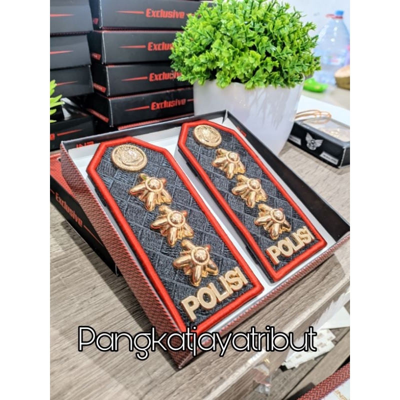 PANGKAT PDU POLISI KOMBES LIST MERAH PERLENGKAPAN POLRI