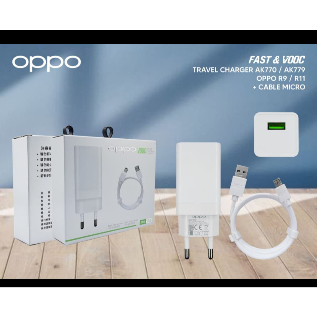 CHARGER OPPO AK770 / AK779 + KABEL SUPORT VOOC ORIGINAL 100%