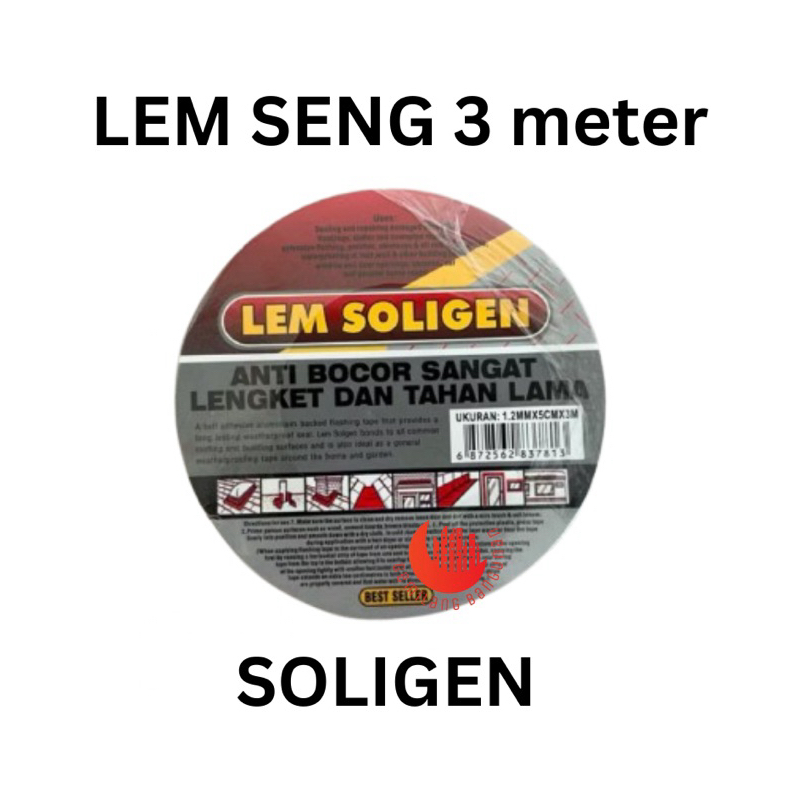 Lem Seng | Lem Talang | Lem Anti Bocor | Tambal Seng Soligen | Lem Seng Soligen 3 Meter