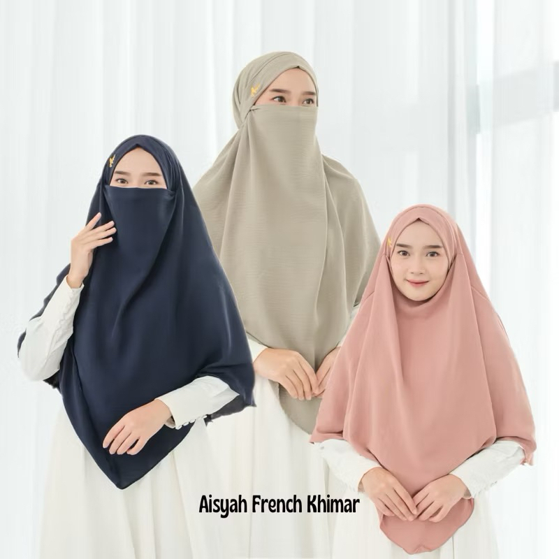 Aisyah French khimar / French Khimar Crinkle Airflow Premium