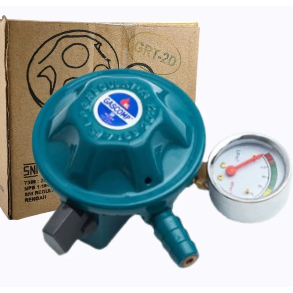 GASCOMP - Regulator Meter (GRT-2D) SNI Regulator Gas Aman Regulator Gas Anti Bocor Regulator Gas SNI