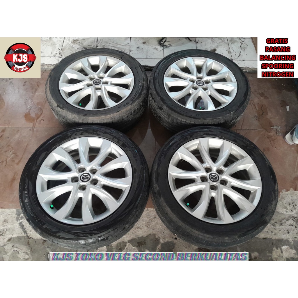 VELG SECOND MODEL COPOTAN MAZDA CX5 RING 19 LEBAR 7 RATA LOBANG BAUT 5X114,3 OFFSET 50 WARNA SILVER 