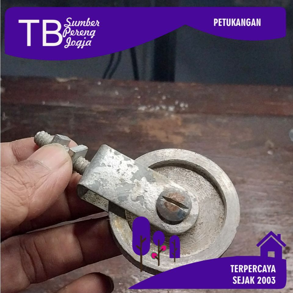 Roda Katrol Mini Alumunium Kerekan Sarang Burung | Kerekan Tiang Bendera