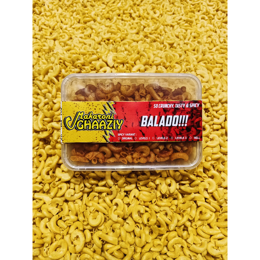 

Kacang Telor Special Makaroni Ghaaziy Kemasan Thinwall 650ml / Makaroni Kriuk / Makaroni KRESS / Makaroni Asli Malang