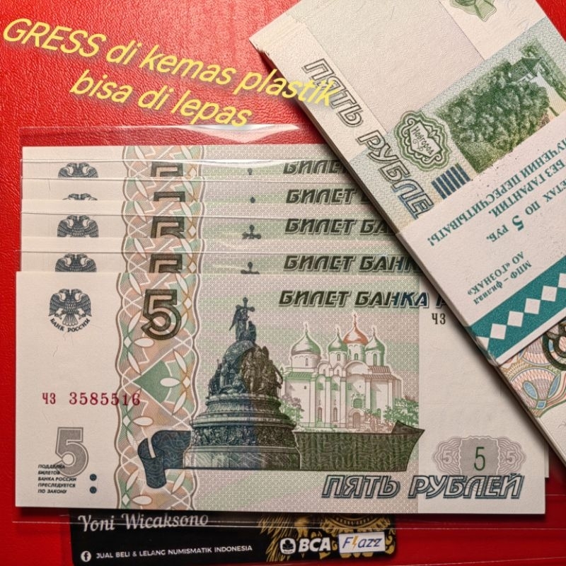 5 rubel RUSIA GRESS baru