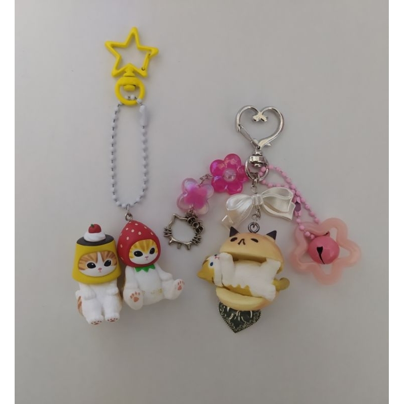 Keychain Bagcharm Gantungan Kunci Figure Mofusand Strawberry Pudding Sandwich Roti Dorodoki Honey Be